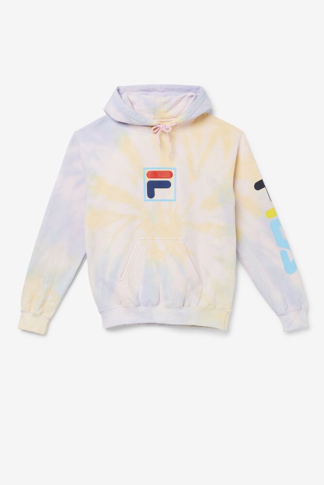 Fila Tie Dye Puff Hoodie Beige - Mens - 27815AKVP